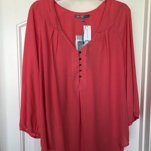 Coral Daniel Rainn 3/4 sleeve blouse NWT